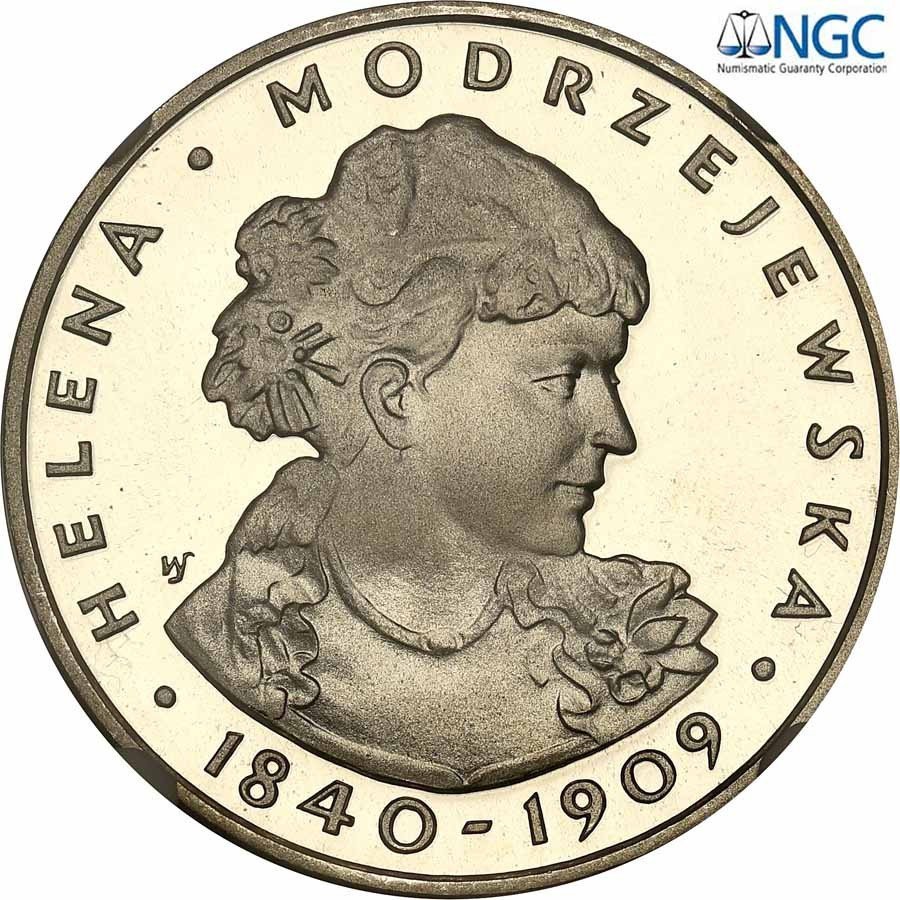 PRL. 100 złotych 1975 Modrzejewska NGC PF69 ULTRA CAMEO