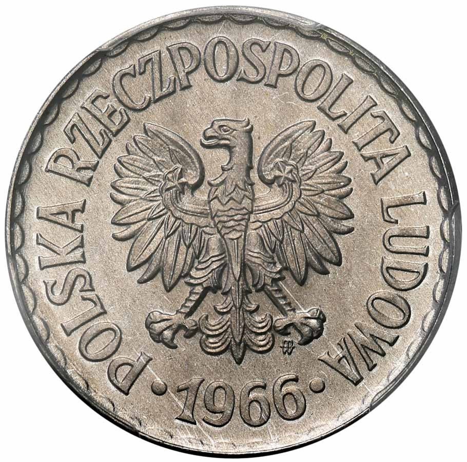 PRL. 1 złoty 1966 PCGS MS65