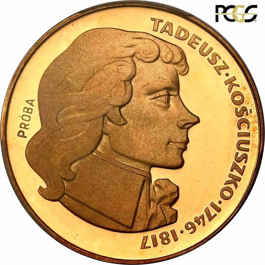 PRL. PRÓBA złoto 500 złotych 1976 Tadeusz Kościuszko PCGS SP66