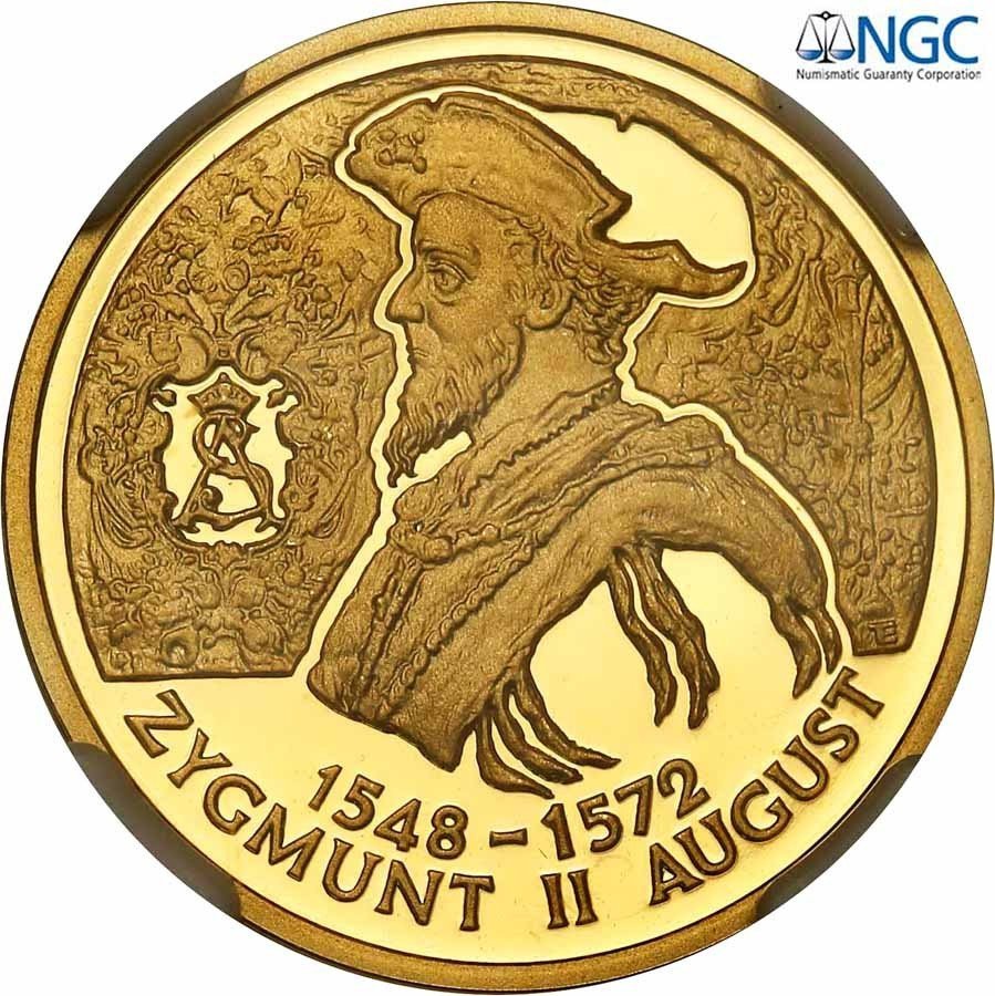 III RP. 100 złotych 1999 Zygmunt II August NGC PF70 ULTRA CAMEO (MAX)