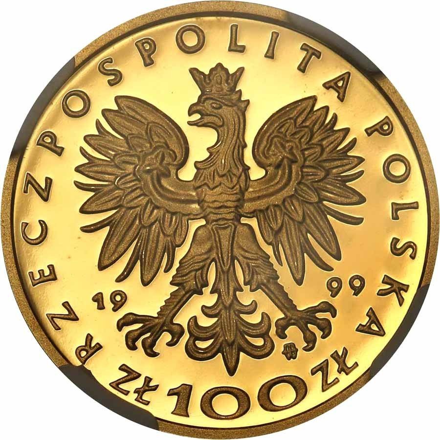 III RP. 100 złotych 1999 Zygmunt II August NGC PF70 ULTRA CAMEO (MAX)