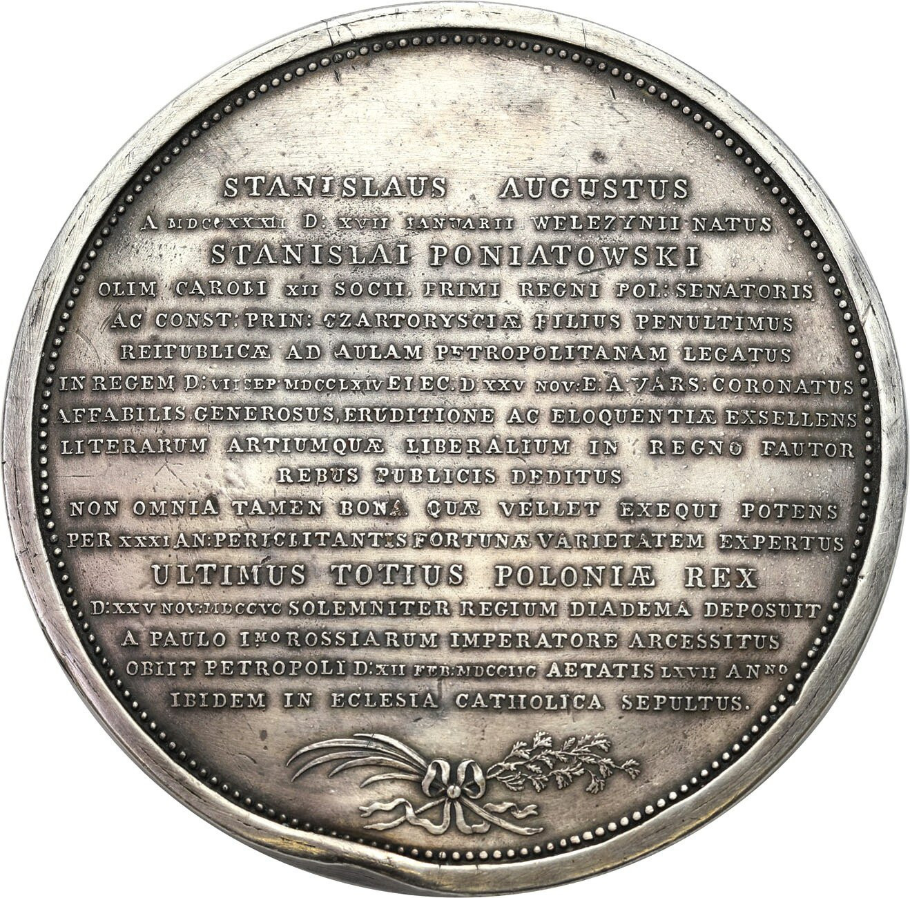 Stanisław August Poniatowski ogromny medal na pamiątkę Konstytucji 3 Maja, Holzhaeusser - galwan - 380 g