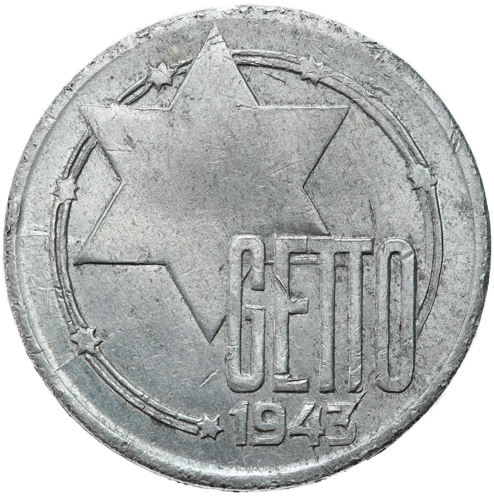 Getto Łódź. 20 marek 1943, aluminium - RZADKOŚĆ