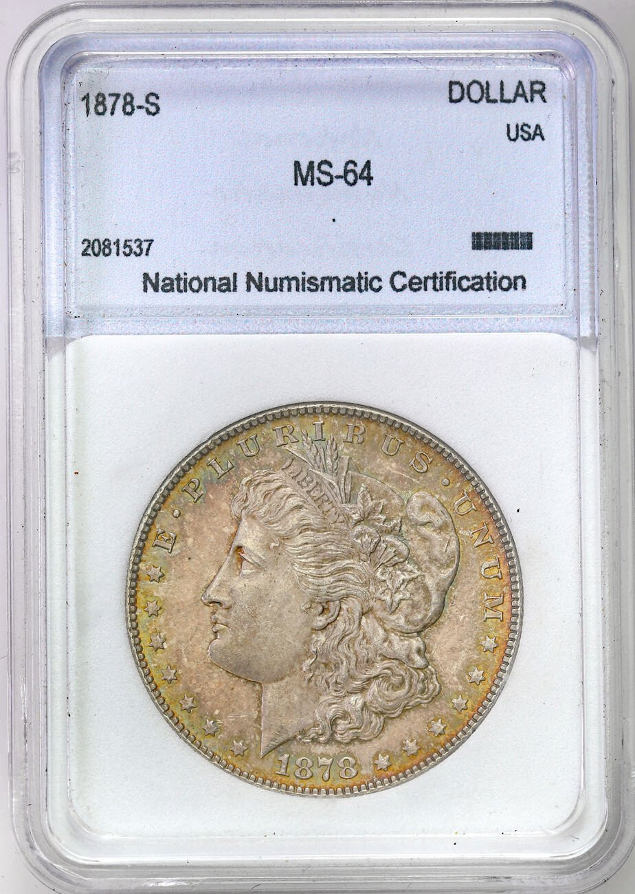 USA. Dolar 1878 S, San Francisco NNC MS64