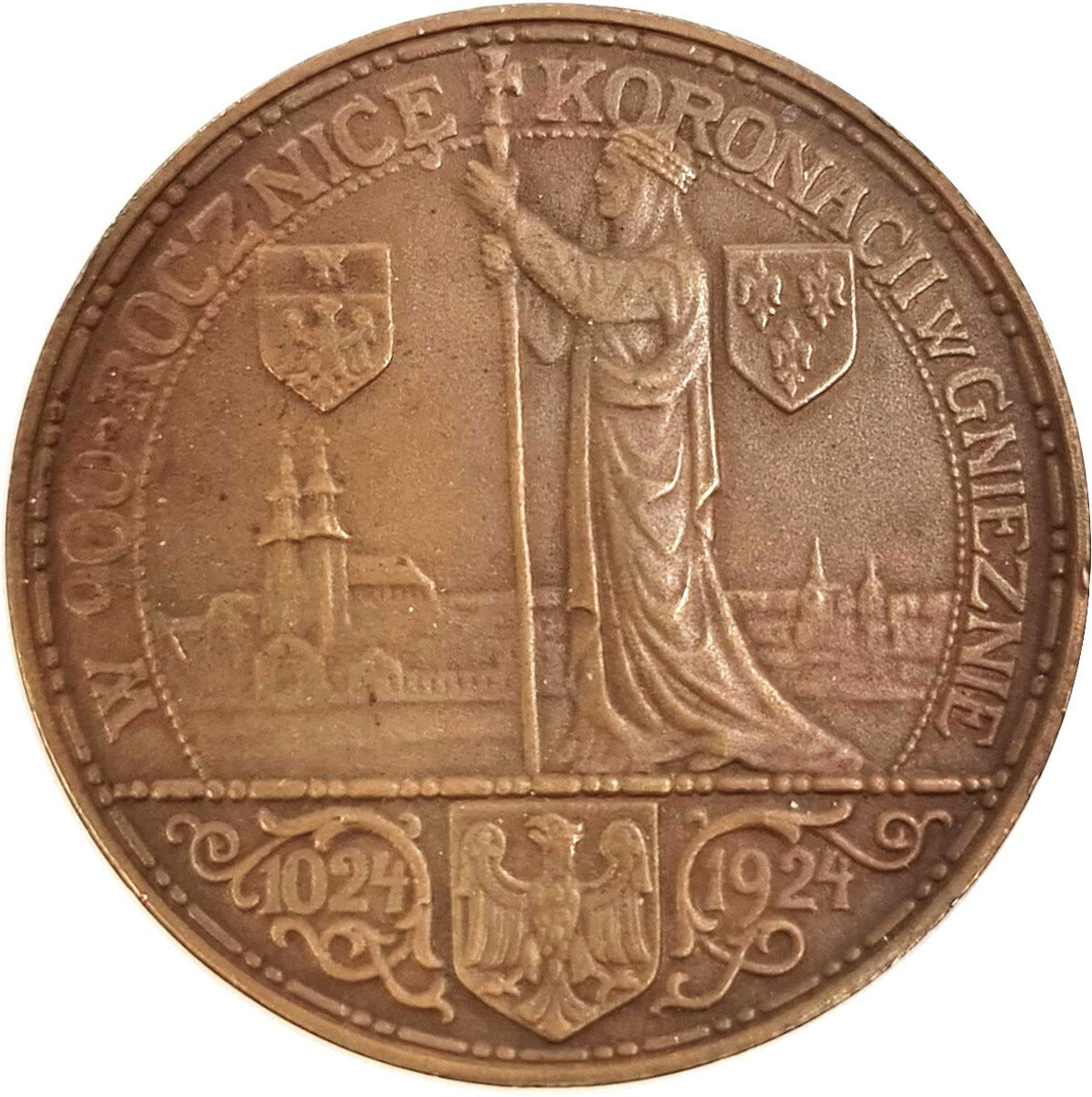 II RP. Medal 1924 Bolesław Chrobry, brąz