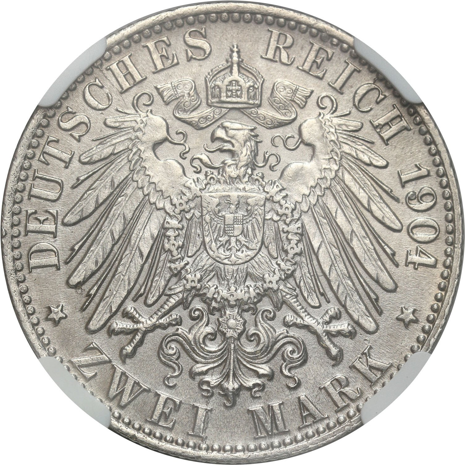 Niemcy, Brema. 2 marki 1904 J, Hamburg NGC UNC