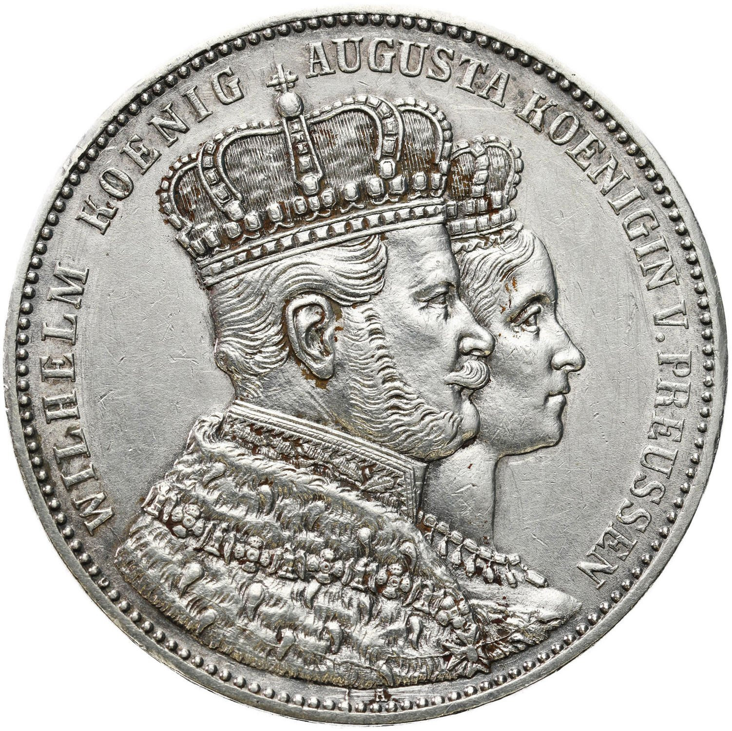 Niemcy, Prusy. Wilhelm I (1861-1888). Talar koronacyjny (Vereinstaler) 1861 A, Berlin