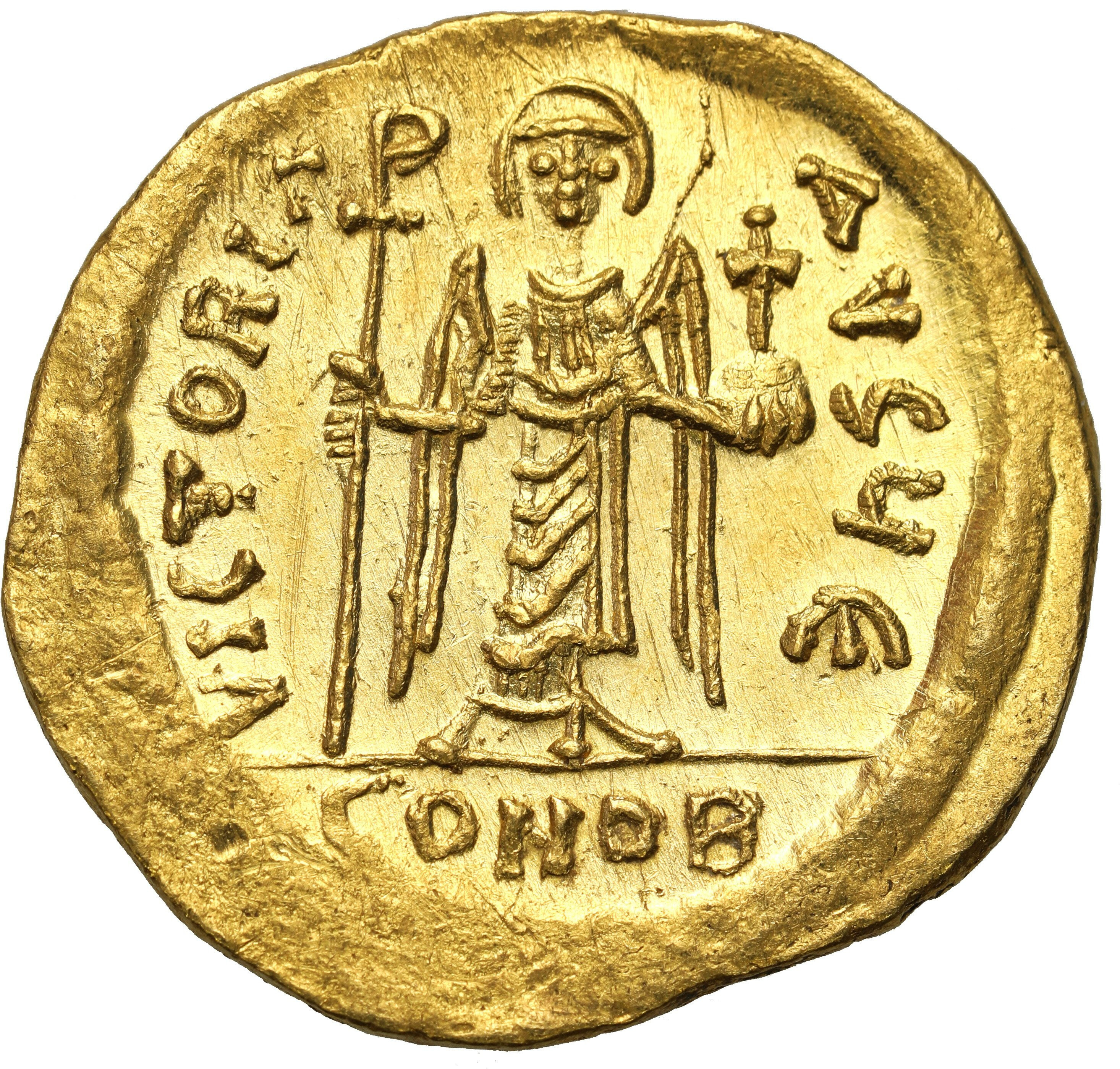 Bizancjum. Focas (602-610). Solidus 607-609, Konstantynopol - PIĘKNY
