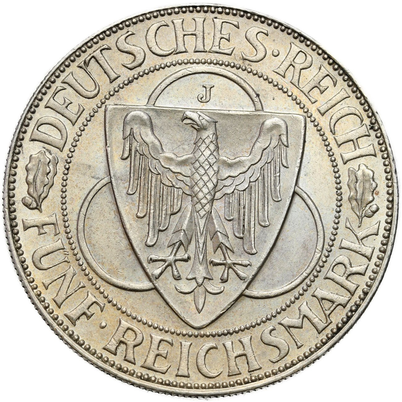 Niemcy, Weimar. 5 marek 1930 J, Hamburg - RZADKIE