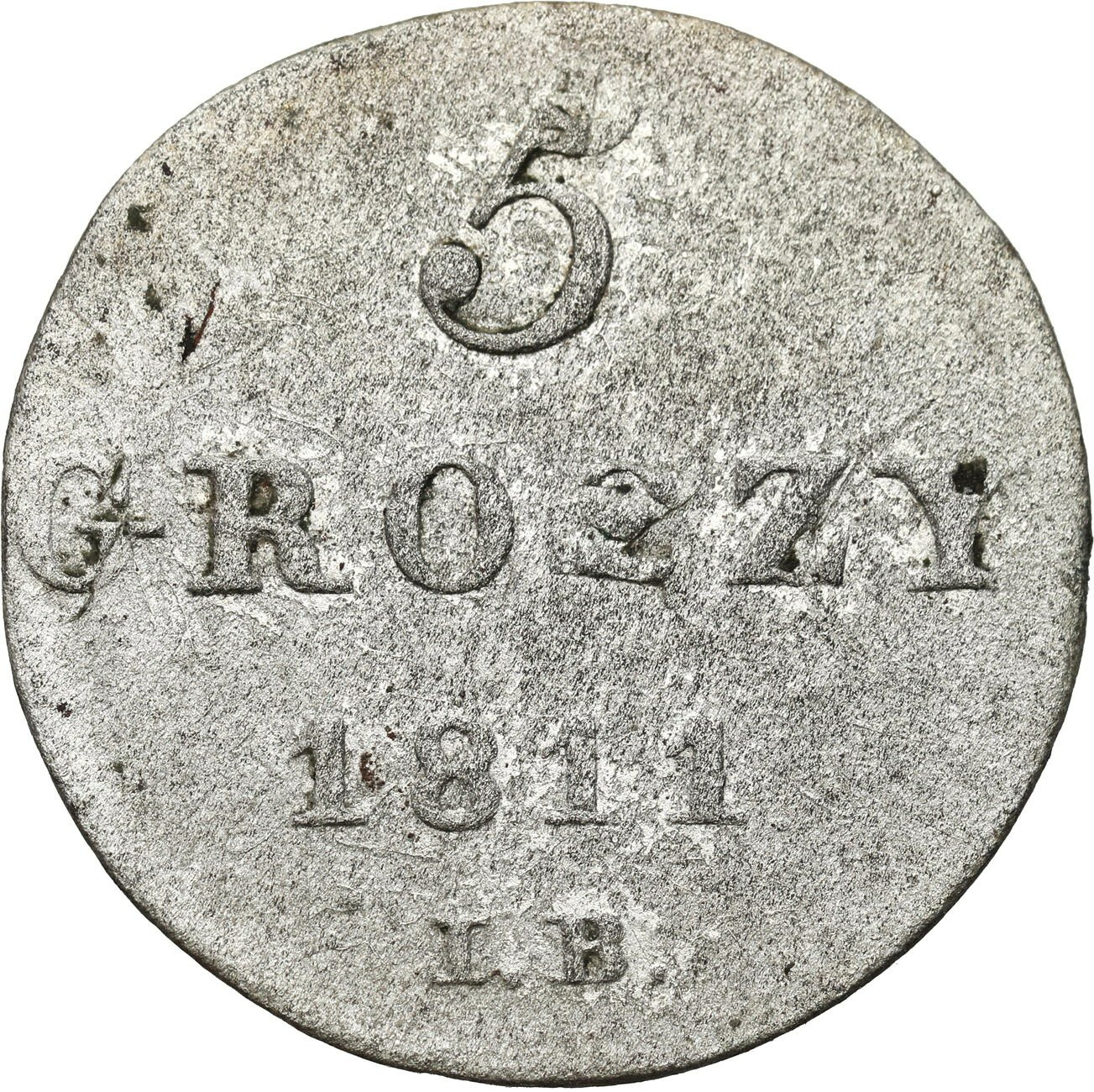 Księstwo Warszawskie. 5 groszy 1811 IB, Warszawa