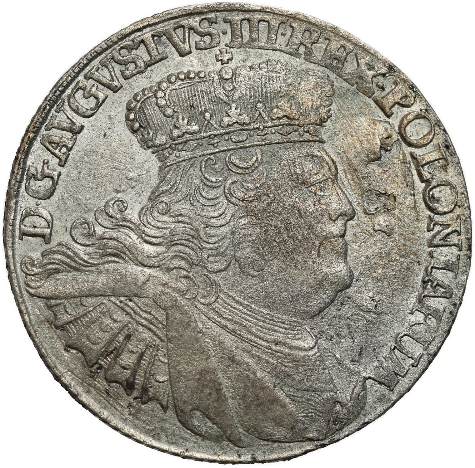 August III Sas. Ort (18 groszy) 1755 EC, Lipsk