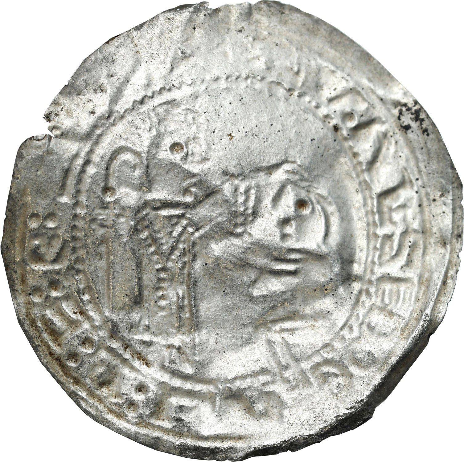 Bolesław III Krzywousty (1102-1138). Brakteat absolucyjny, po 1113 r. Kraków lub Gniezno