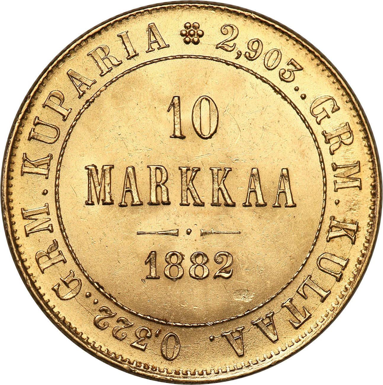 Finlandia/Rosja. Aleksander III. 10 marek 1882 S, Helsinki 