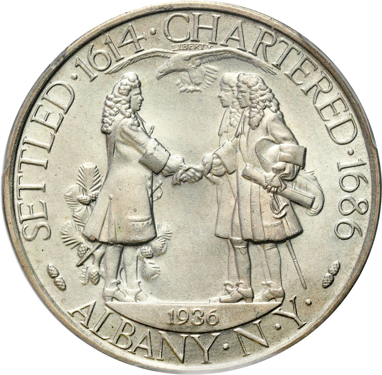 USA. 1/2 dolara (50 centów) 1936 Albany NY Charter, Filadelfia PCGS MS64 – PIĘKNE
