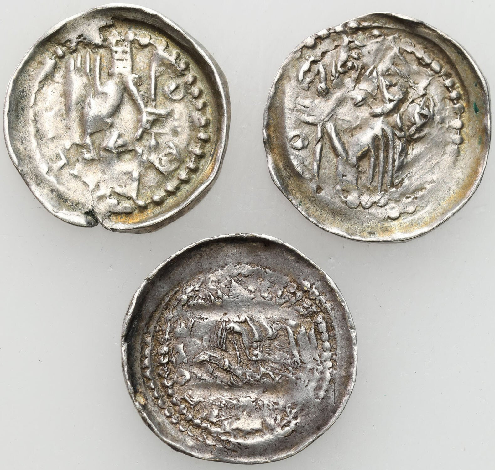 Francja, Metz. Johannes I? (1225 – 1239). Denar bez daty, zestaw 3 monet