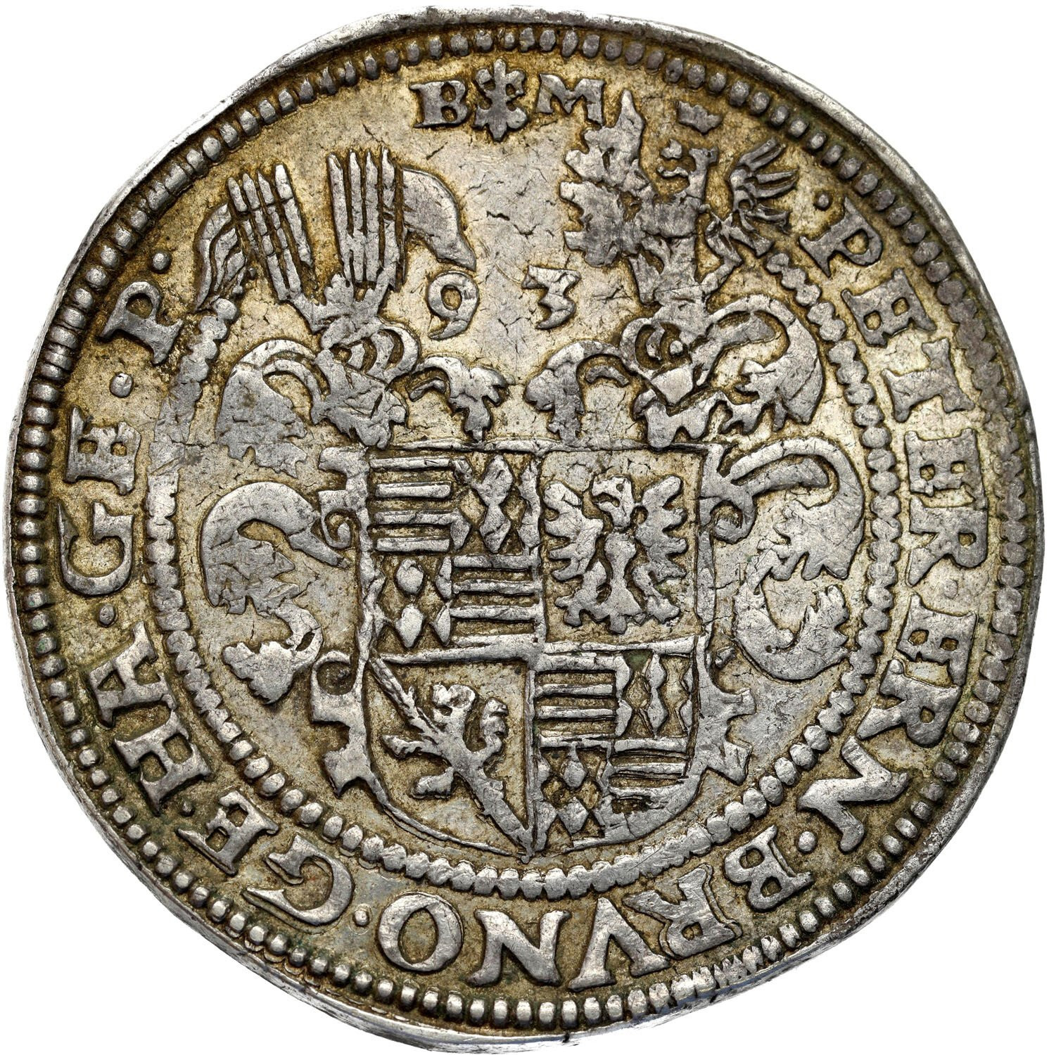 Niemcy, Mansfeld. Piotr Ernest I i 3 braci (1587–1601). Talar 1593, Eisleben