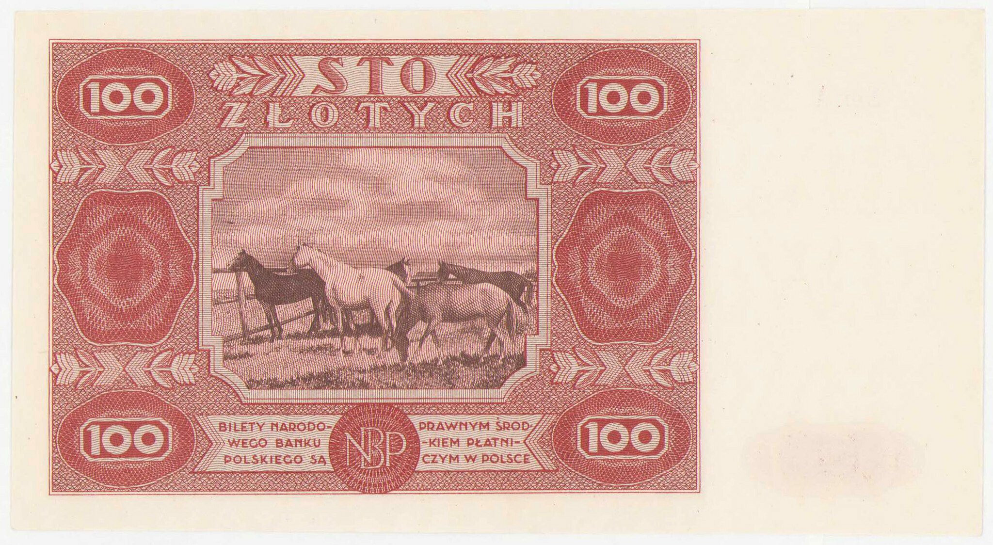 100 złotych 1947 seria A – PIĘKNE