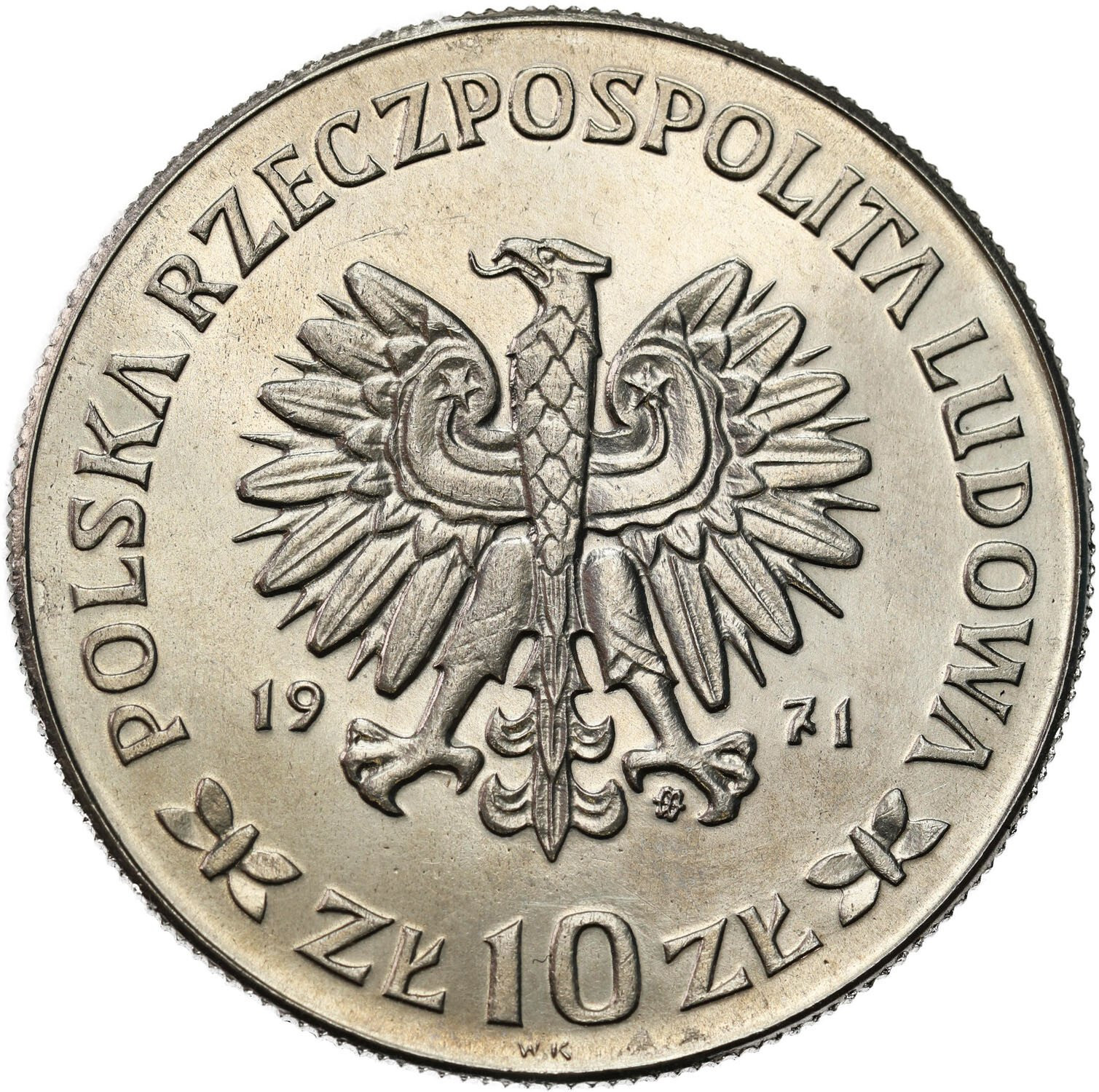 PRL. PRÓBA Nikiel 10 złotych 1971 - 50 rocznica Powstania Śląskiego