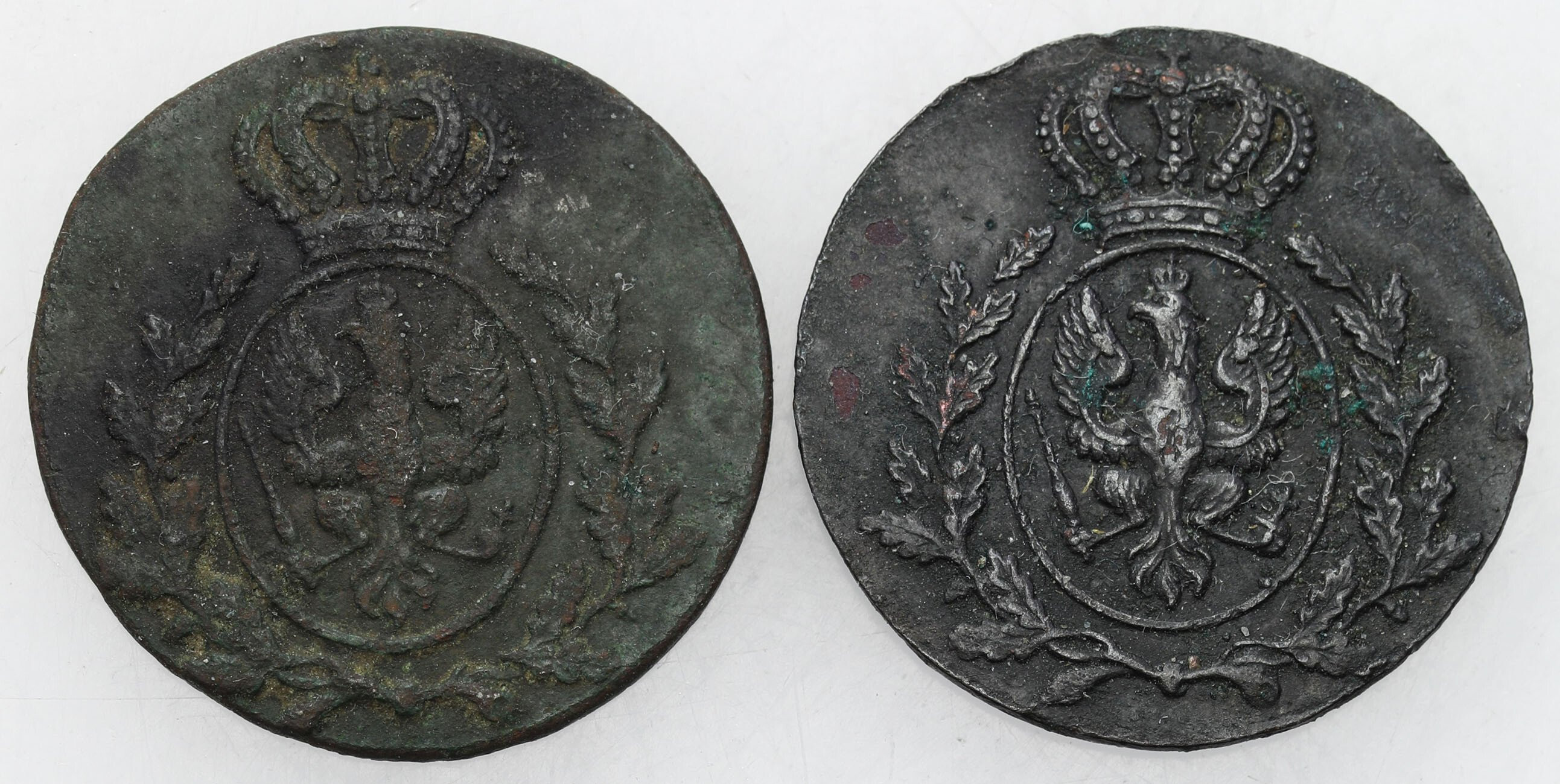 Księstwo Poznańskie. Fryderyk Wilhelm III (1797–1840). Grosz 1816 B, Wrocław, zestaw 2 monet