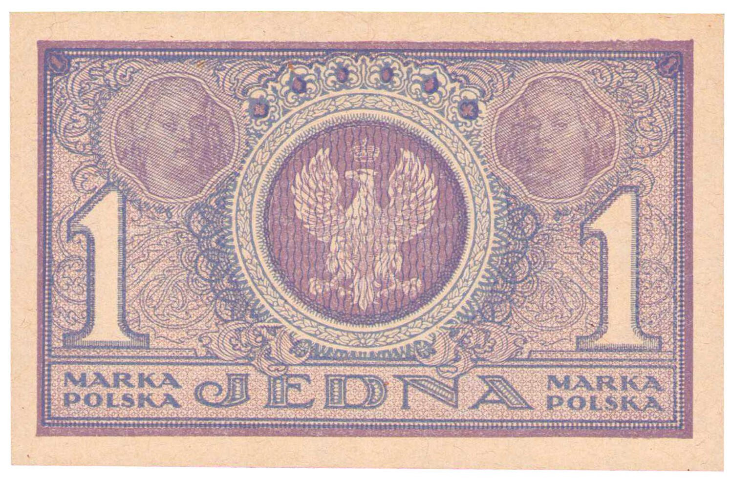 1 marka polska 1919 seria IBO - PIĘKNE