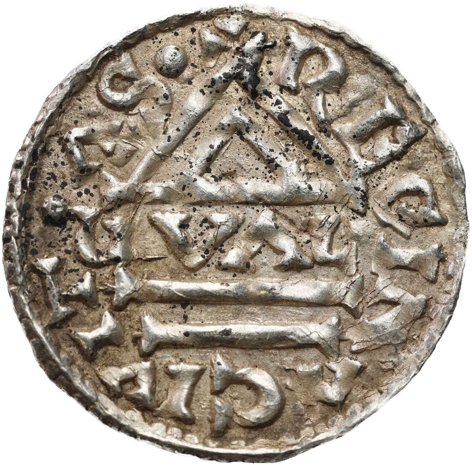 Niemcy, Bawaria, Ratyzbona. Henryk II Kłótnik II - drugie panowanie (985-995). Denar
