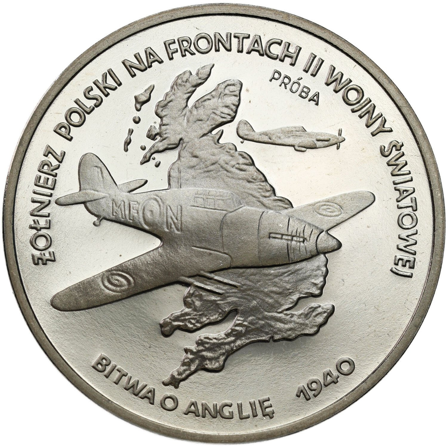 III RP. PRÓBA Nikiel 100.000 złotych 1991 Bitwa o Anglię