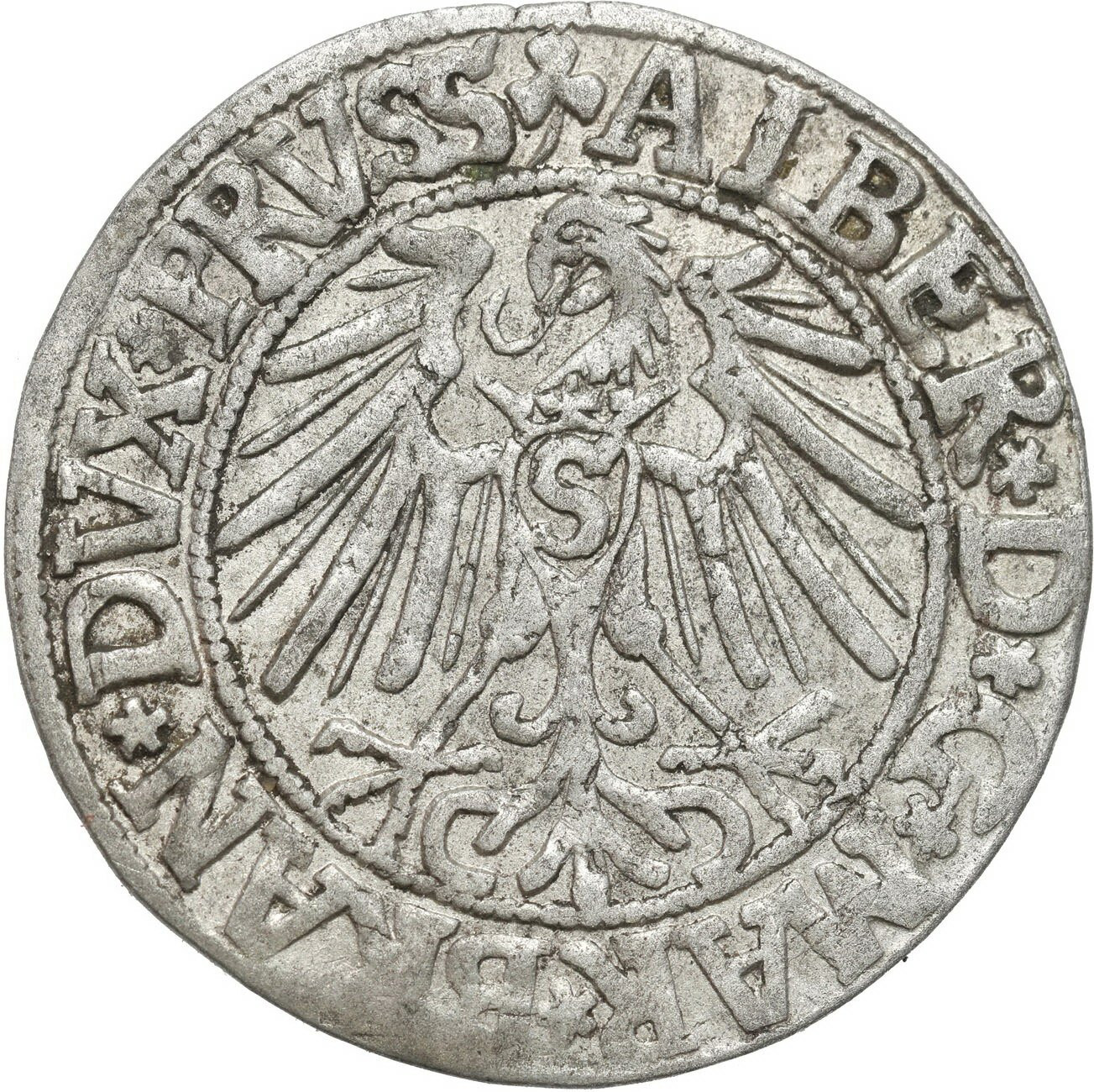 Prusy Książęce. Albert Hohenzollern (1525–1568). Grosz 1546, Królewiec – RZADSZY