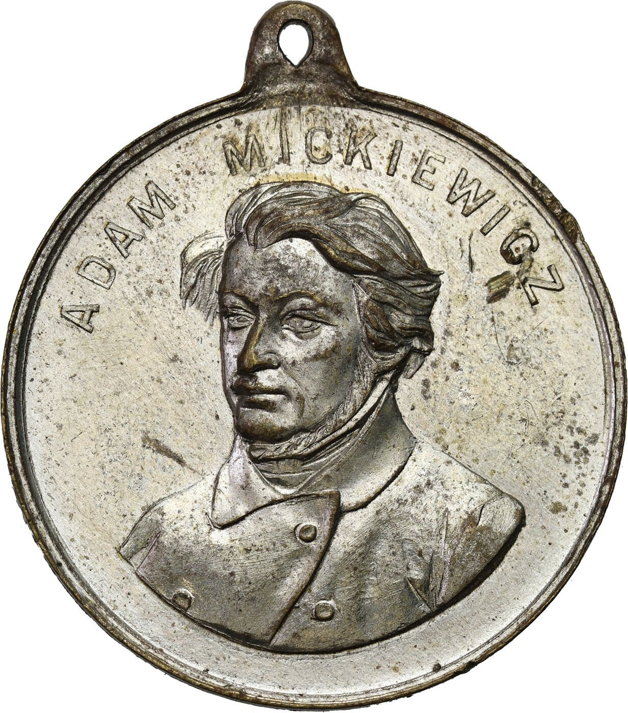 Polska pod zaborami. Medal na pamiątkę przeniesienia zwłok Adama Mickiewicza na Wawel 1890