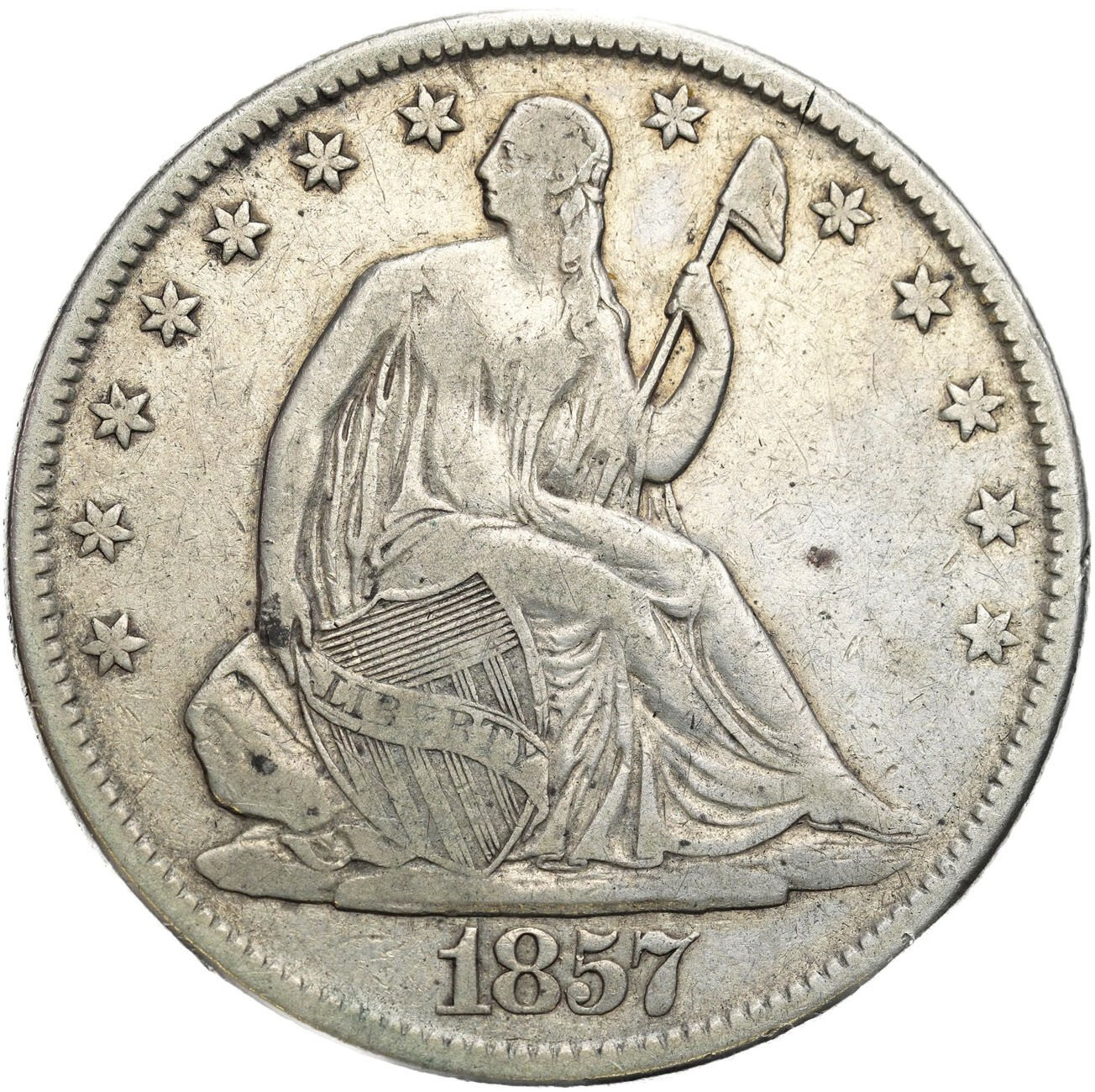 USA 1/2 dolara (50 centów) 1857 O, Nowy Orlean – RZADSZA
