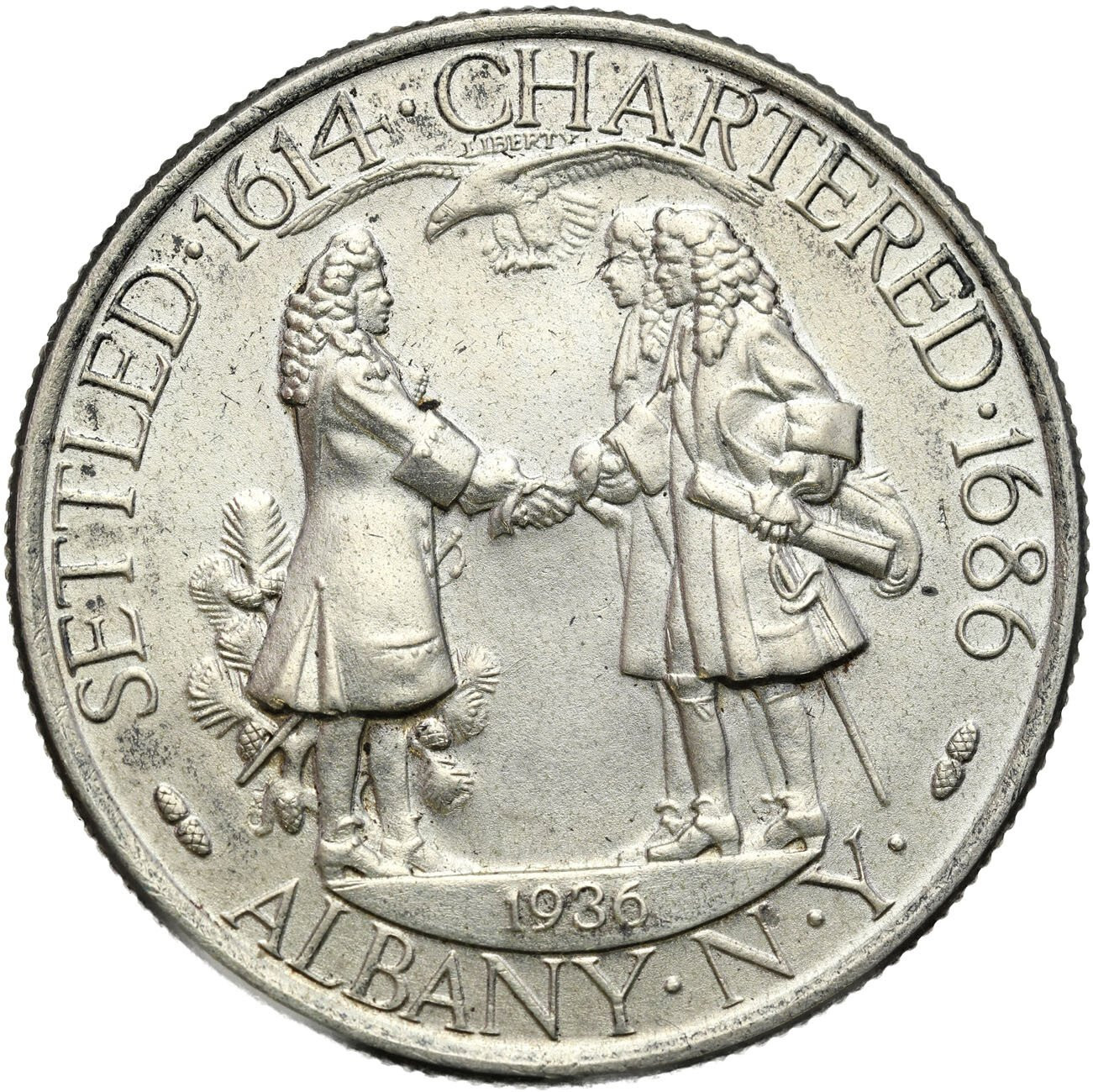 USA 1/2 dolara (50 centów) 1936 Albany NY Charter, Filadelfia - RZADKA