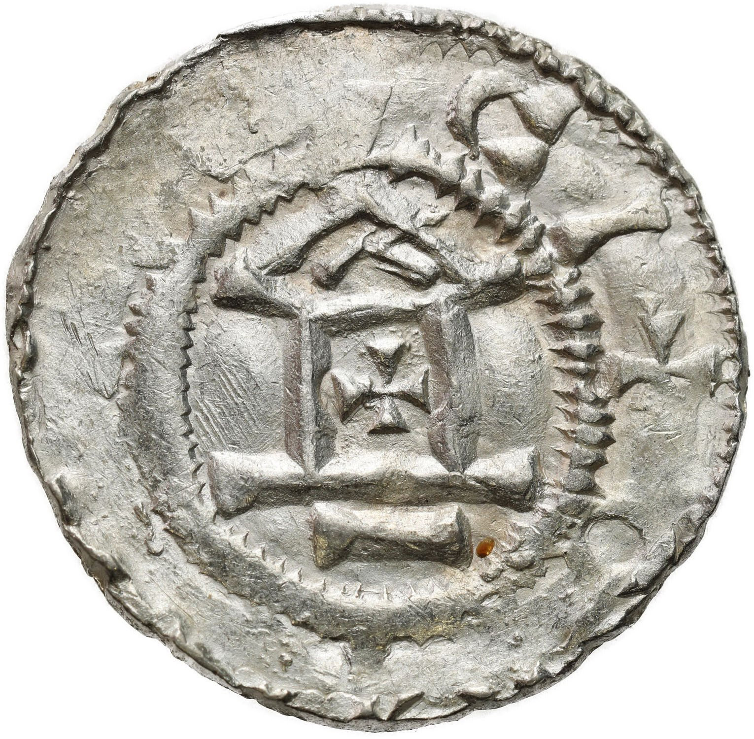 Niemcy, Frankonia – Moguncja. Otto III (983–1002). Denar - ŁADNY