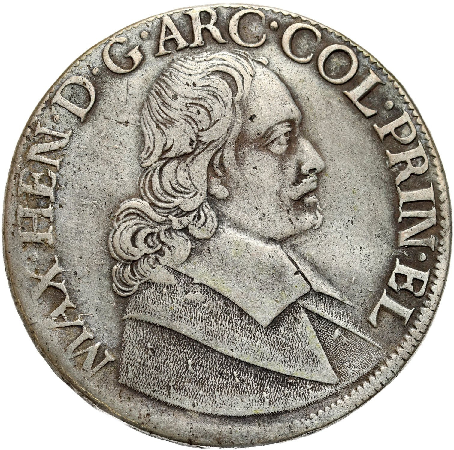 Belgia. Maksymilian Henryk Bawarski (1650–1688). Patagon 1666, Liège - RZADKI