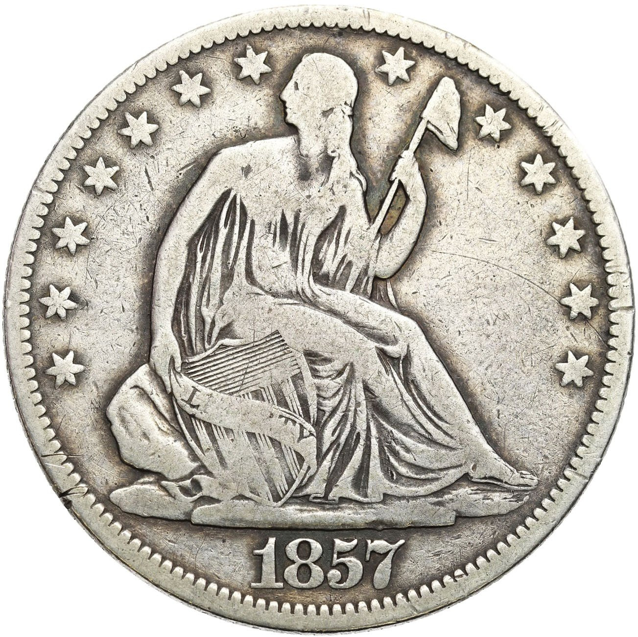USA. 1/2 dolara (50 centów) 1857 Filadelfia 