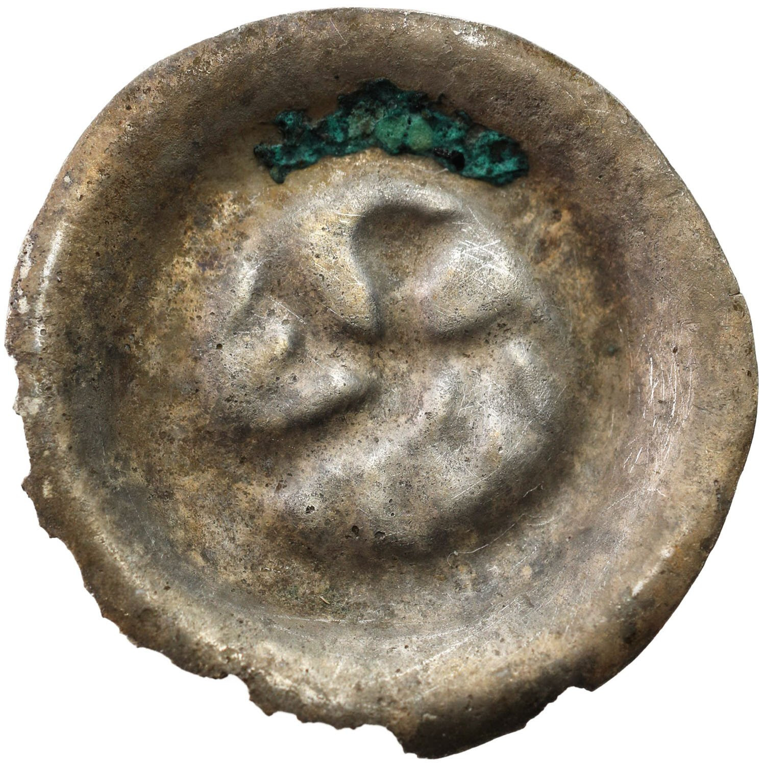 Władysław Łokietek (1305-1333). Kraków lub Sandomierz. Brakteat z kroczącym Orłem – RZADKI