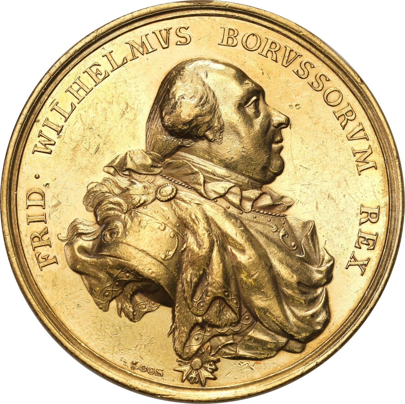 Niemcy. Prusy. Złoty medal wagi 11,5 dukata 1796 - III rozbiór Polski - RZADKOŚĆ
