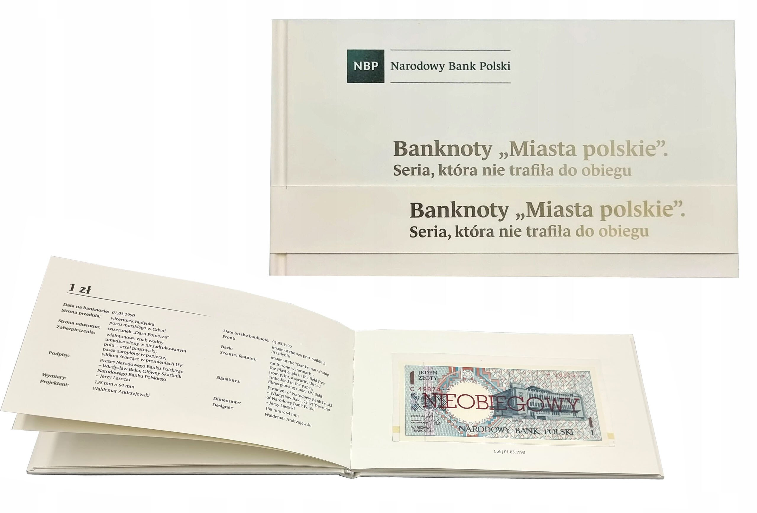 Miasta Polskie 1990 komplet banknotów 1-500 złotych – NIEOBIEGOWY