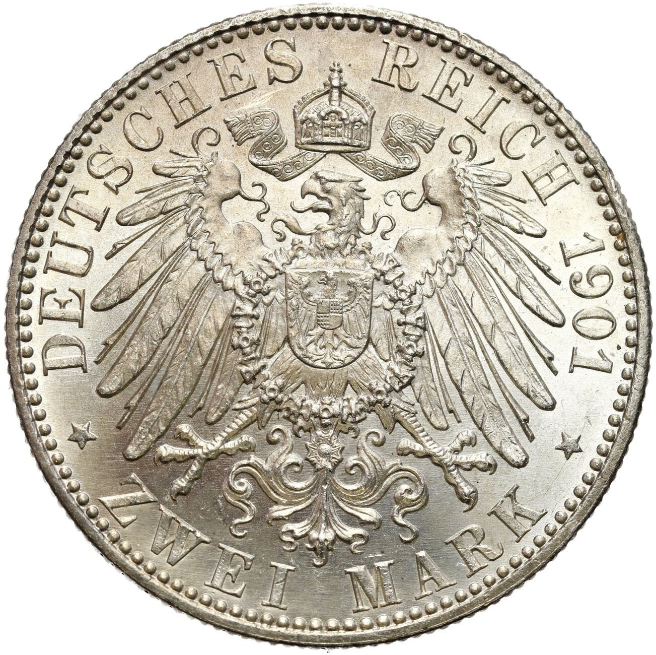 Niemcy, Prusy. Wilhelm II (1888–1918). 2 marki 1901, Berlin - PIĘKNE