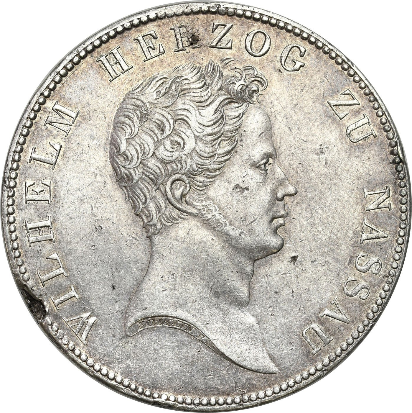 Niemcy, Nassau. Wilhelm (1816-1839). Talar 1833, Wiesbaden - RZADKI