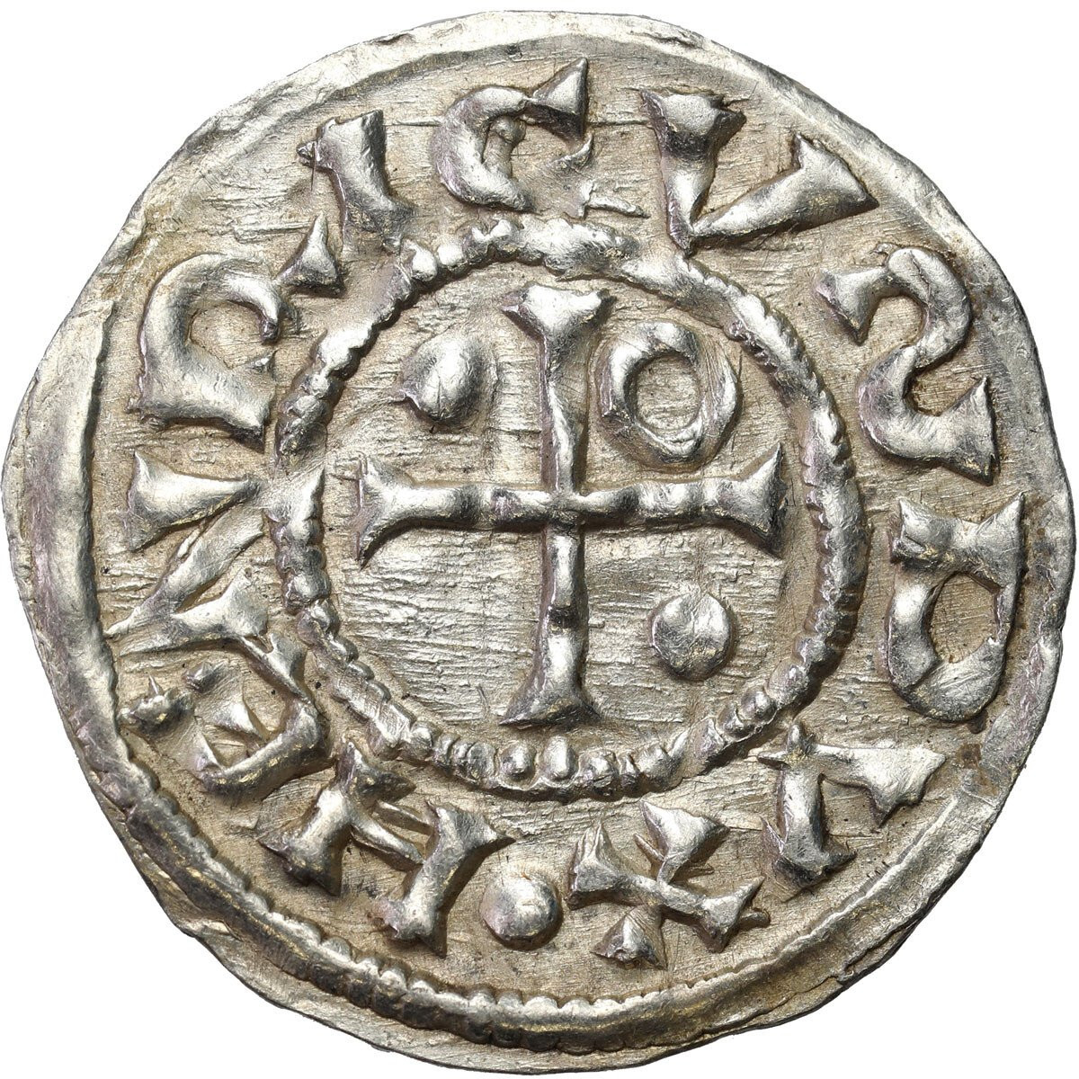 Niemcy, Bawaria, Ratyzbona. Henryk II Kłótnik 955–976 / 985–995. Denar