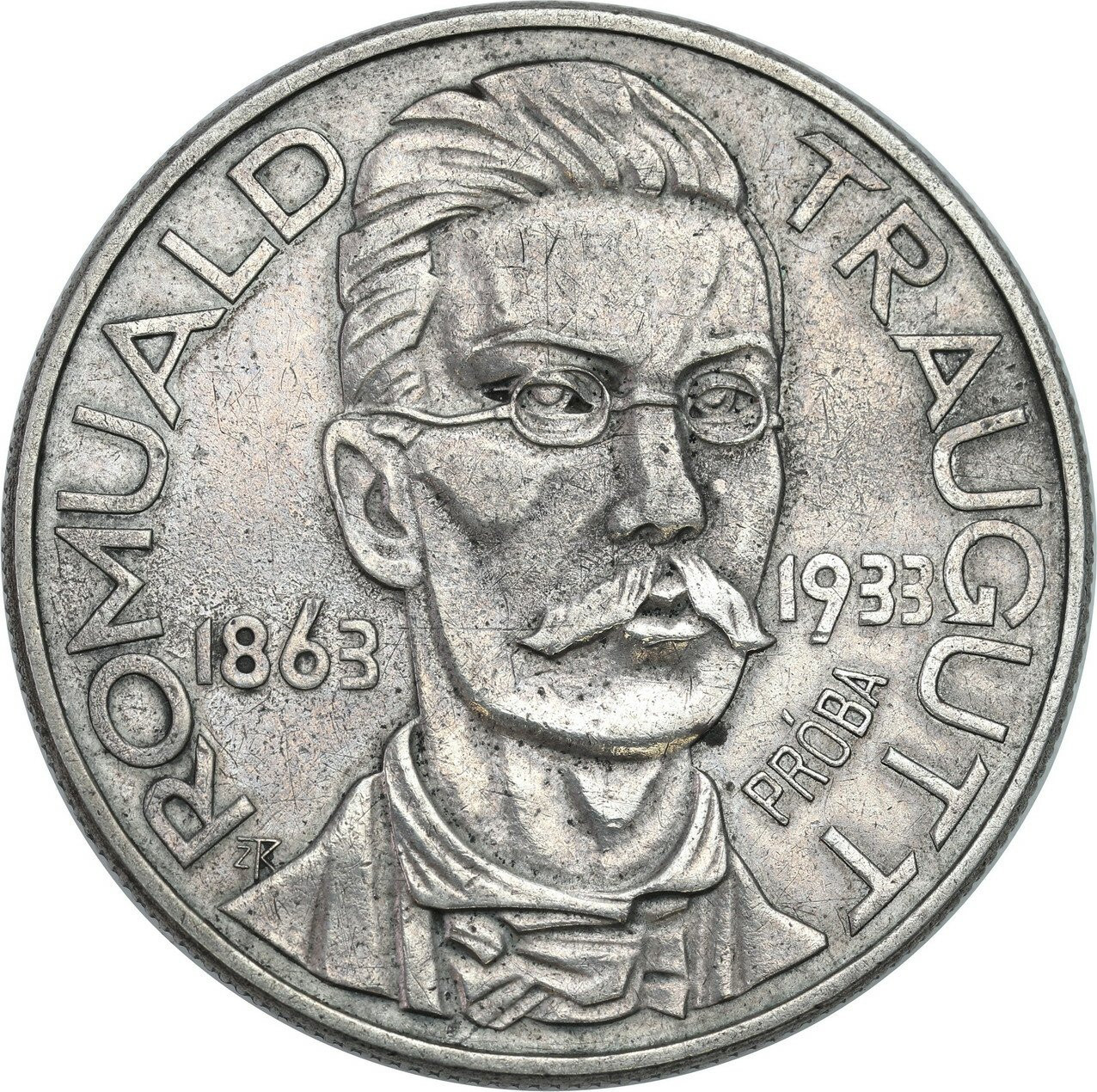 PRÓBA. 10 złotych 1933 Romuald Traugutt PRÓBA SREBRO