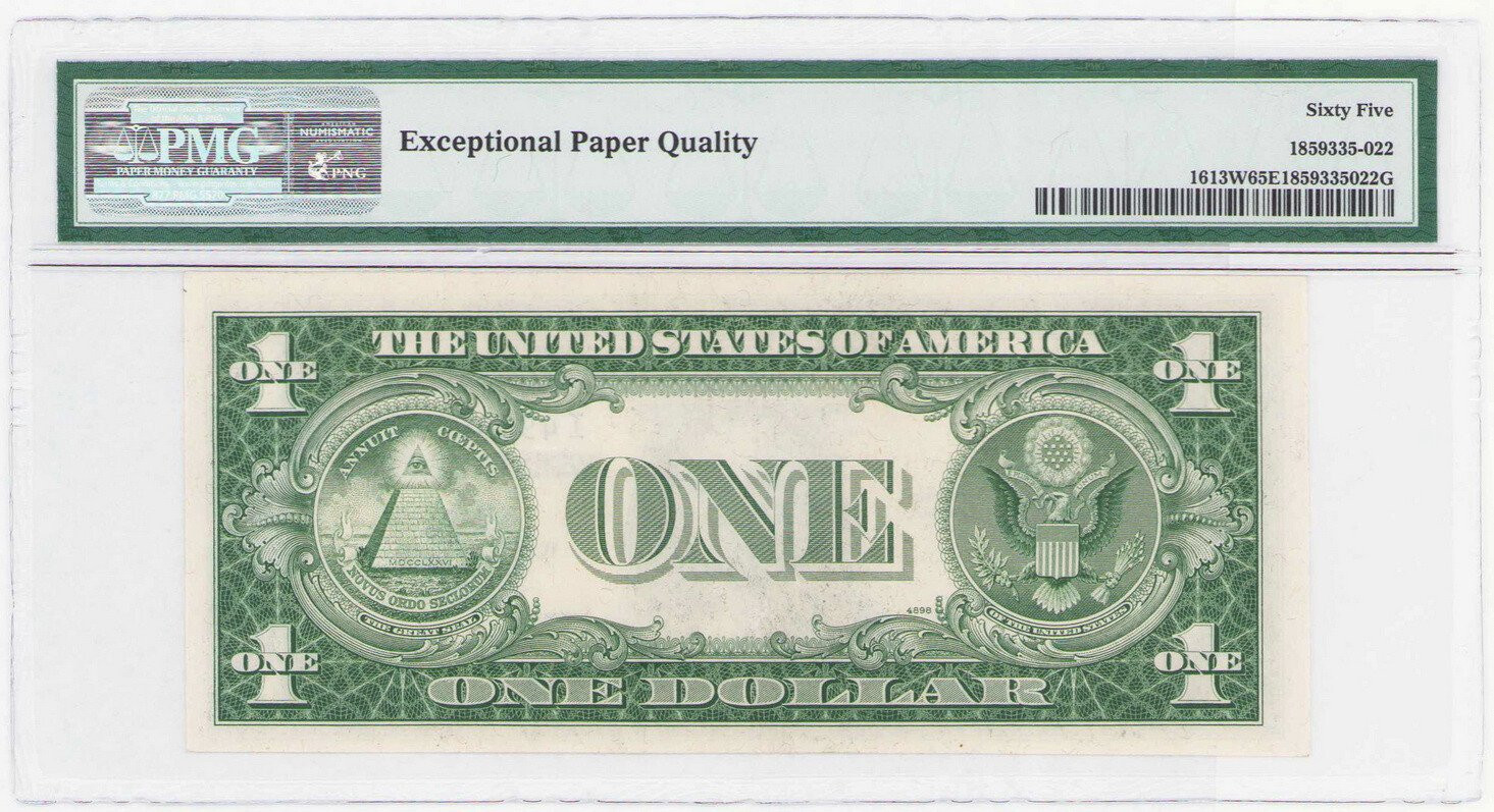 USA. Silver Certificate. 1 dolar 1935 D, PMG 65 EPQ