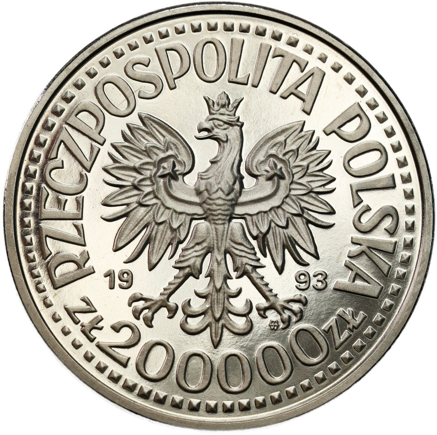 III RP. PRÓBA Nikiel 200.000 złotych 1993 Kazimierz Jagiellończyk - popiersie