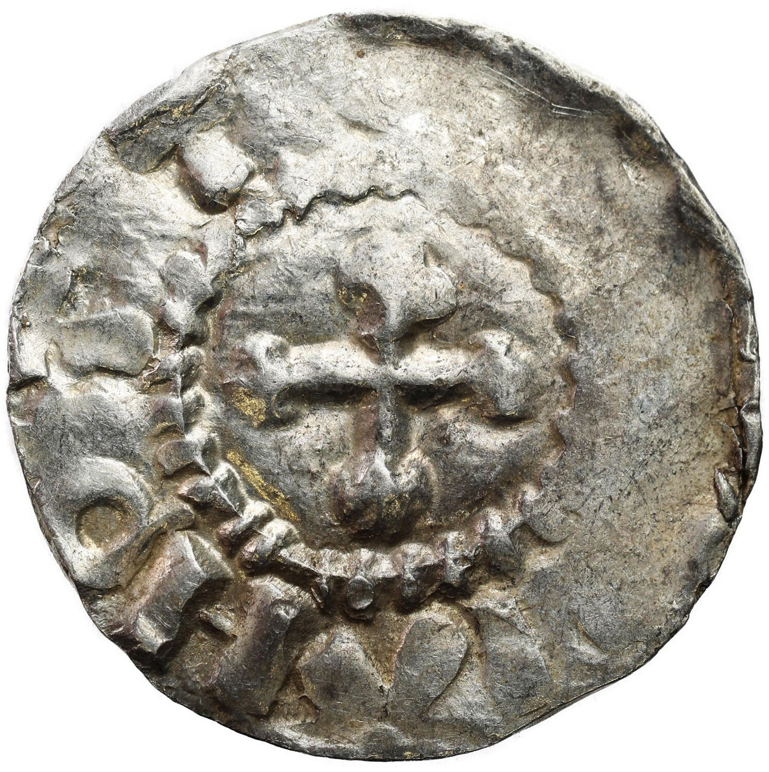 Niemcy, Szwabia – Strasburg. Otto III (983–1002). Denar 983-1002