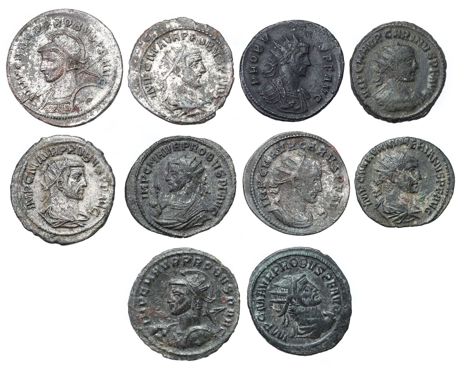 Cesarstwo Rzymskie, Antoninian Bilonowy, III w n.e., zestaw 10 sztuk