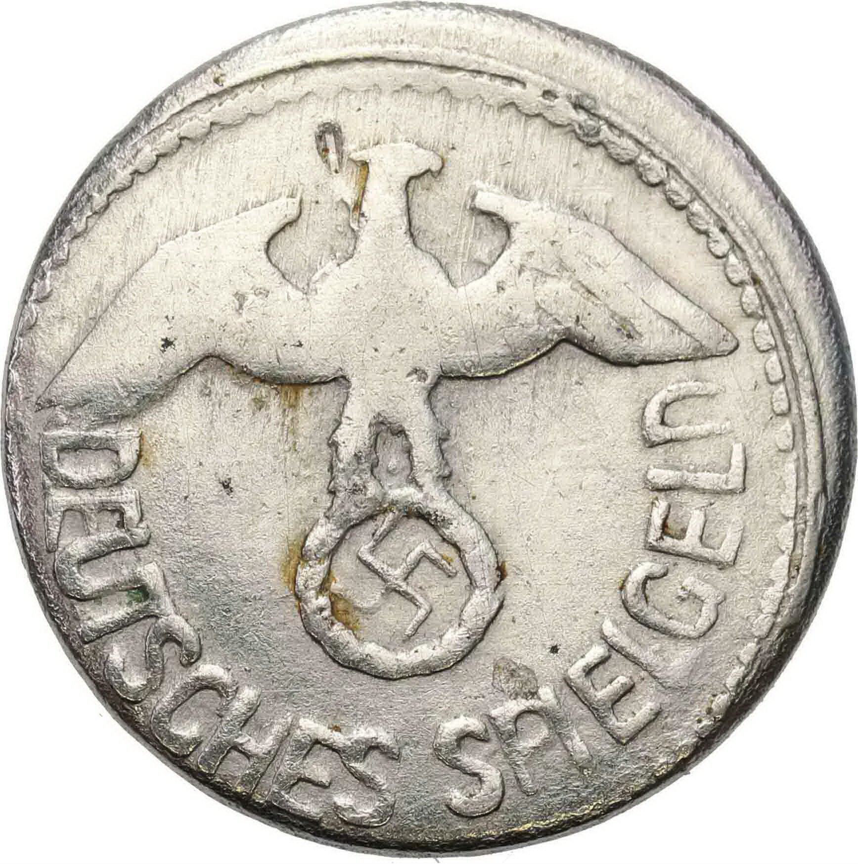Niemcy, III Rzesza. Pieniądz zastępczy - 50 fenigów Deutsches Spielgeld