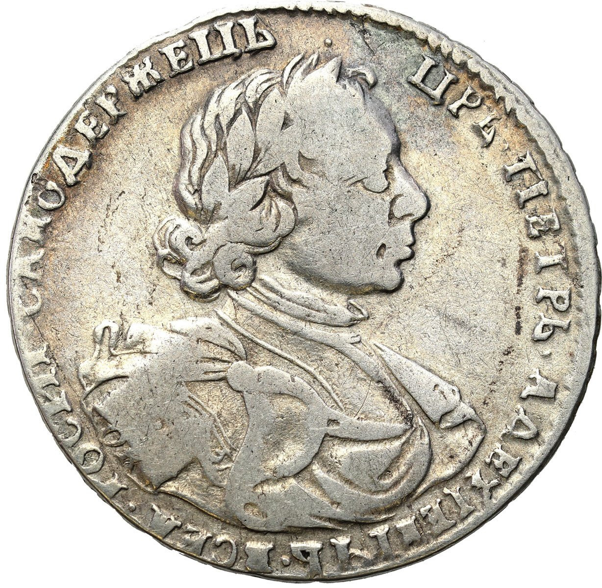 Rosja. Piotr I. Połtina (1/2 rubla) 1718