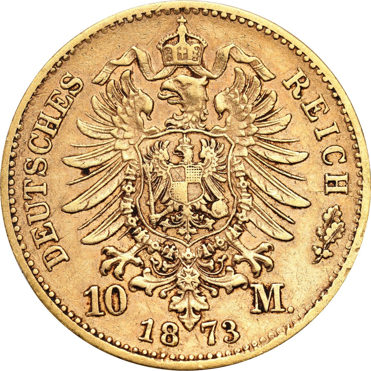 Niemcy, Bawaria. Ludwik II (1864–1886). 10 marek 1873 D, Monachium