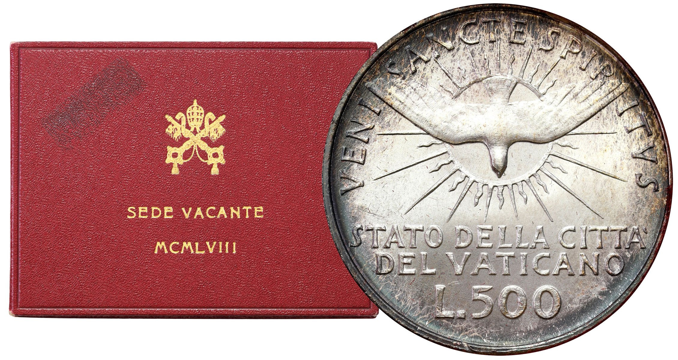 Watykan, Sede vacante. 500 lirów 1958, Rzym