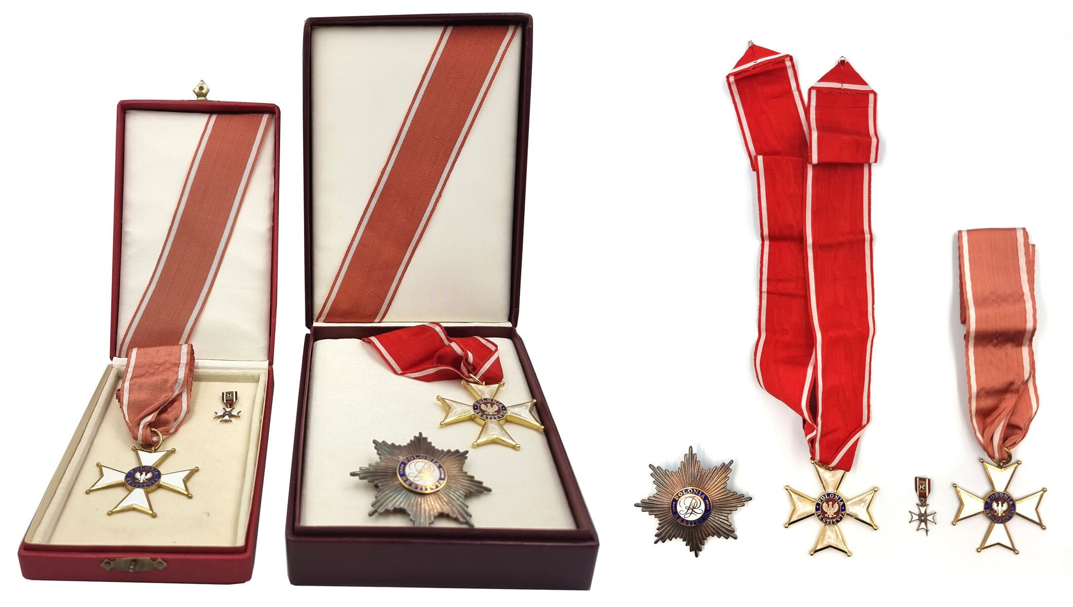 Krzyż Komandorski Orderu Polonia Restituta (2 szt.) z Gwiazdą 