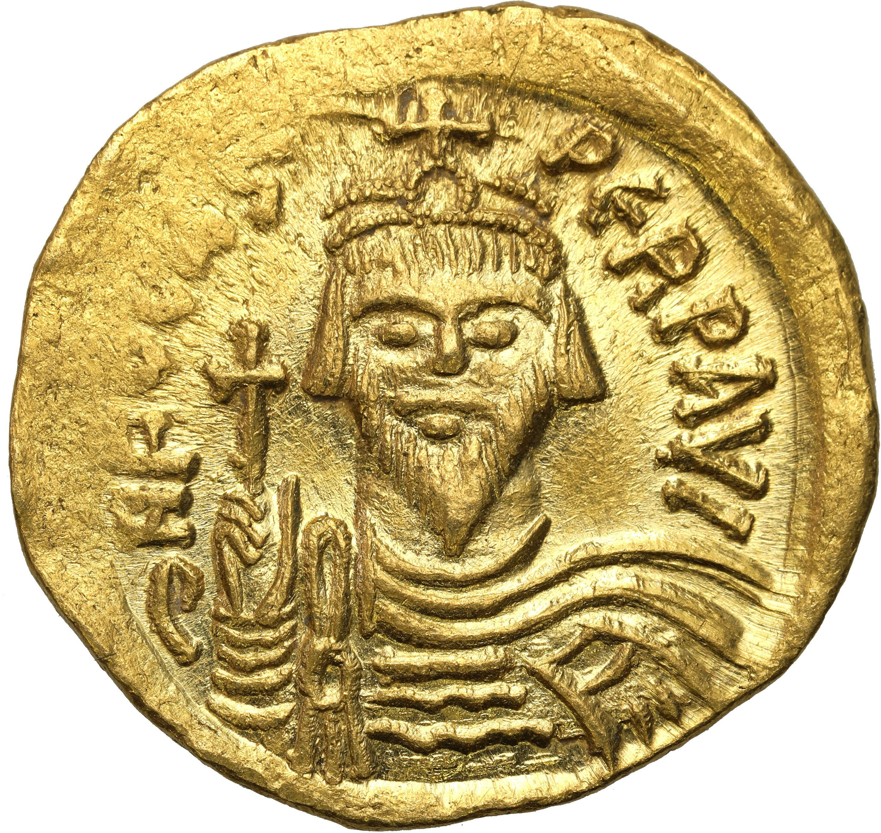 Bizancjum. Focas (602-610). Solidus 607-609, Konstantynopol - PIĘKNY